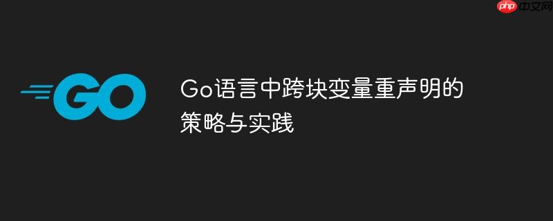 go语言中跨块变量重声明的策略与实践