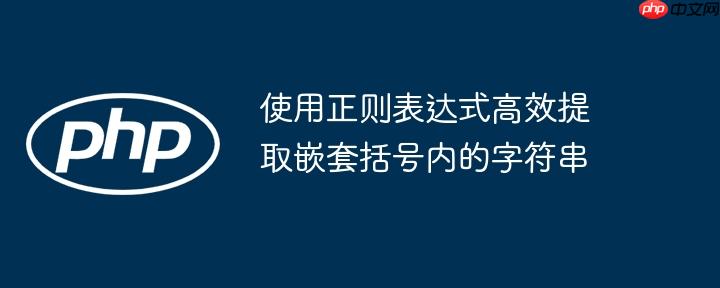 使用正则表达式高效提取嵌套括号内的字符串