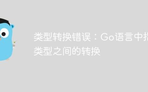 类型转换错误：Go语言中指针类型之间的转换