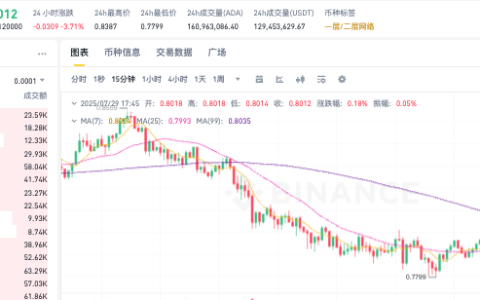 艾达币ADA实时价格动态 艾达币历史K线走势24小时行情更新