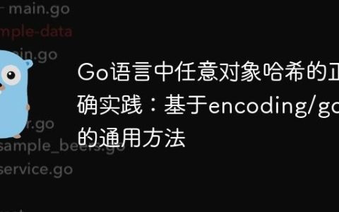 Go语言中任意对象哈希的正确实践：基于encoding/gob的通用方法