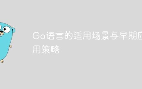 Go语言的适用场景与早期应用策略