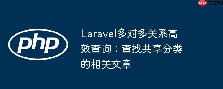 laravel多对多关系高效查询:查找共享分类的相关文章