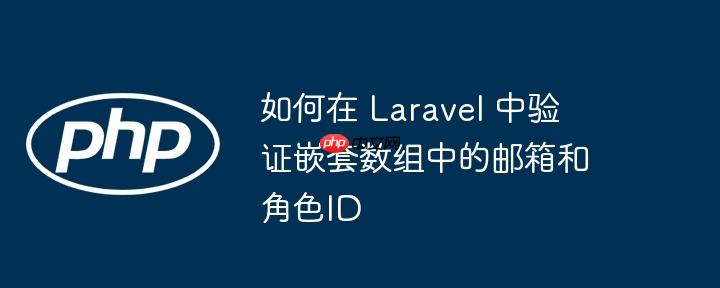 如何在 laravel 中验证嵌套数组中的邮箱和角色id