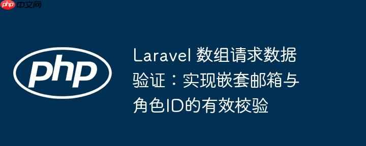 laravel 数组请求数据验证：实现嵌套邮箱与角色id的有效校验