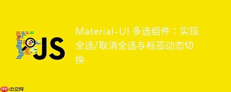 Material-UI 多选组件:实现全选/取消全选与标签动态切换