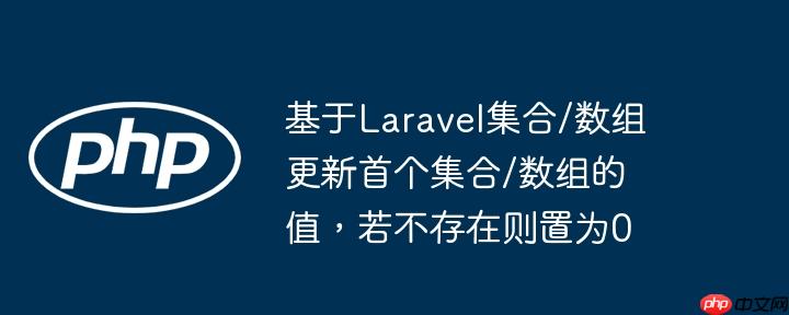 基于laravel集合/数组更新首个集合/数组的值,若不存在则置为0