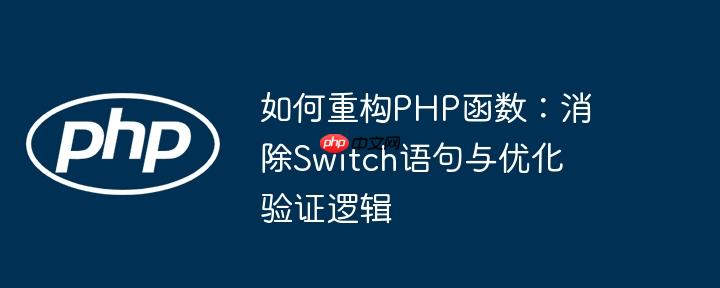 如何重构PHP函数:消除Switch语句与优化验证逻辑