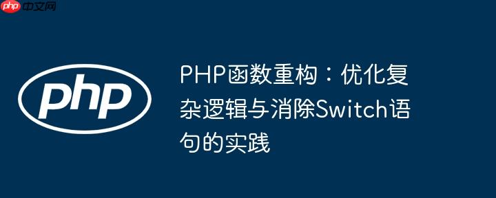 PHP函数重构：优化复杂逻辑与消除Switch语句的实践