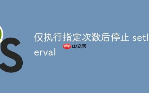 仅执行指定次数后停止 setInterval