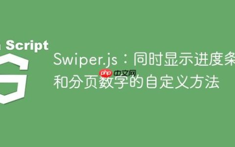 Swiper.js：同时显示进度条和分页数字的自定义方法