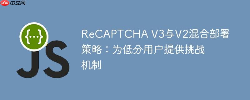 recaptcha v3与v2混合部署策略:为低分用户提供挑战机制