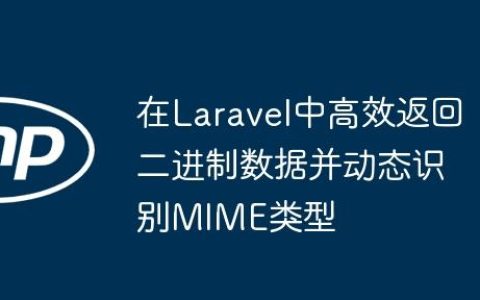 在Laravel中高效返回二进制数据并动态识别MIME类型