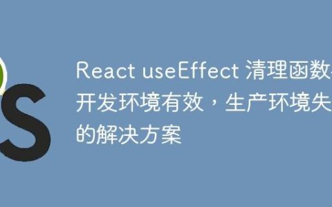 React useEffect 清理函数在开发环境有效，生产环境失效的解决方案