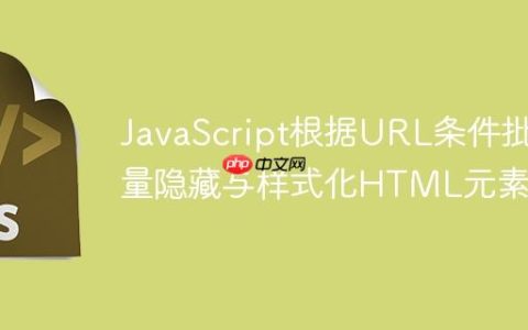 JavaScript根据URL条件批量隐藏与样式化HTML元素