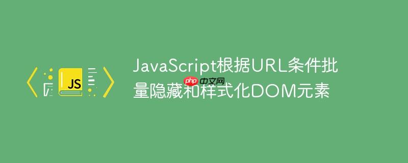 JavaScript根据URL条件批量隐藏和样式化DOM元素