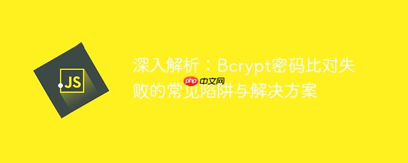 深入解析：Bcrypt密码比对失败的常见陷阱与解决方案