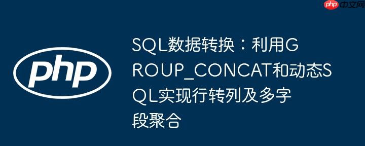 SQL数据转换:利用GROUP_CONCAT和动态SQL实现行转列及多字段聚合