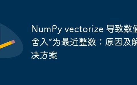 NumPy vectorize 导致数值“舍入”为最近整数：原因及解决方案