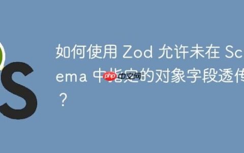 如何使用 Zod 允许未在 Schema 中指定的对象字段透传？