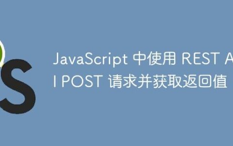 JavaScript 中使用 REST API POST 请求并获取返回值