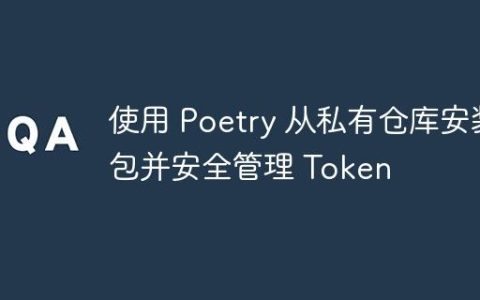 使用 Poetry 从私有仓库安装包并安全管理 Token