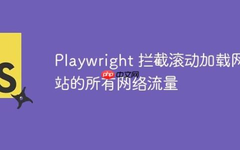 Playwright 拦截滚动加载网站的所有网络流量