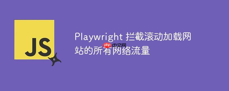 playwright 拦截滚动加载网站的所有网络流量