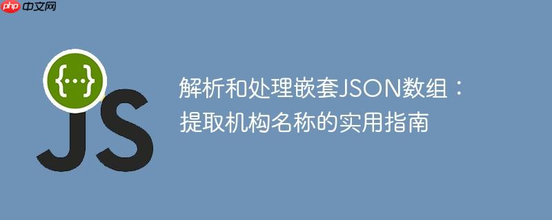 解析和处理嵌套JSON数组:提取机构名称的实用指南