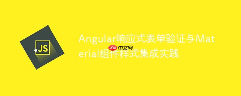 Angular响应式表单验证与Material组件样式集成实践