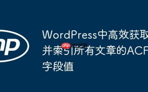 WordPress中高效获取并索引所有文章的ACF字段值