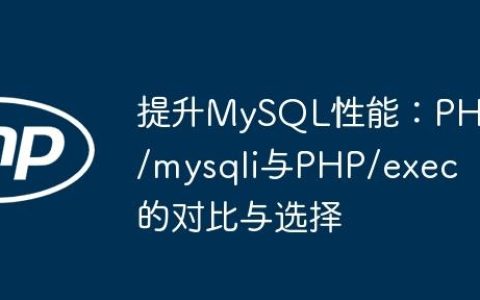 提升MySQL性能：PHP/mysqli与PHP/exec的对比与选择