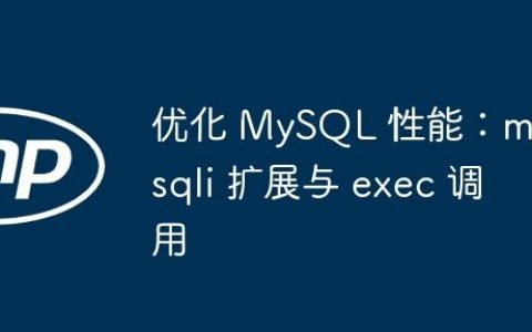 优化 MySQL 性能：mysqli 扩展与 exec 调用