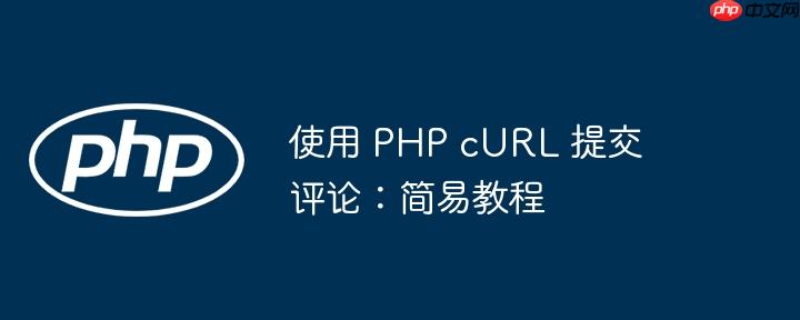 使用 php curl 提交评论:简易教程