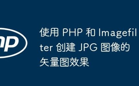 使用 PHP 和 Imagefilter 创建 JPG 图像的矢量图效果