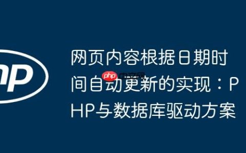 网页内容根据日期时间自动更新的实现：PHP与数据库驱动方案