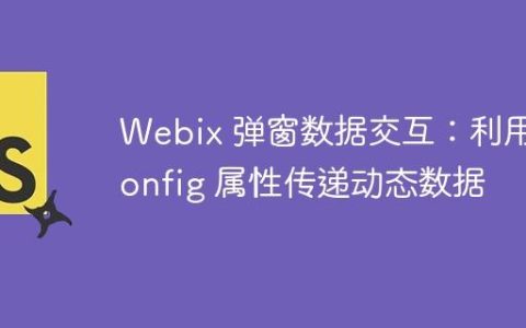Webix 弹窗数据交互：利用 config 属性传递动态数据