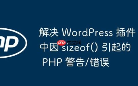 解决 WordPress 插件中因 sizeof() 引起的 PHP 警告/错误