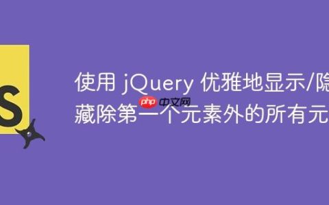使用 jQuery 优雅地显示/隐藏除第一个元素外的所有元素