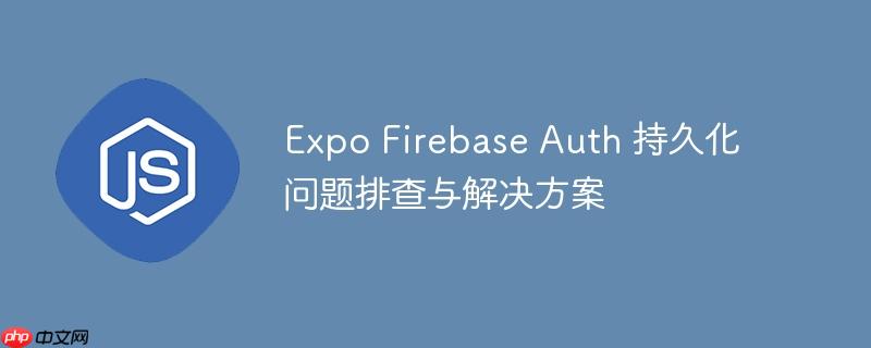 expo firebase auth 持久化问题排查与解决方案