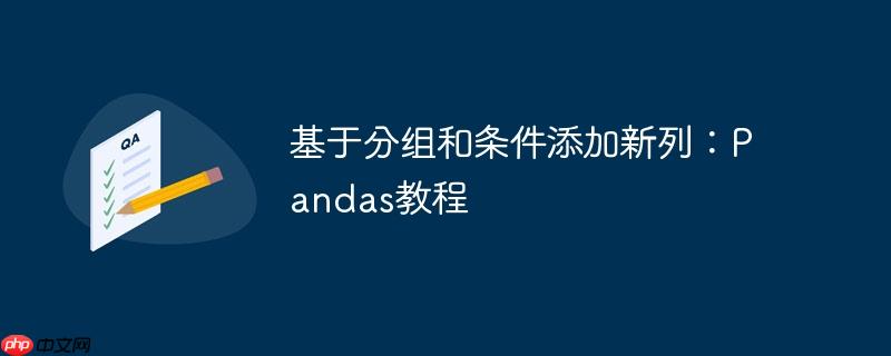 基于分组和条件添加新列:pandas教程