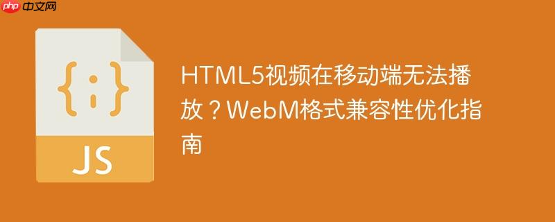 HTML5视频在移动端无法播放?WebM格式兼容性优化指南