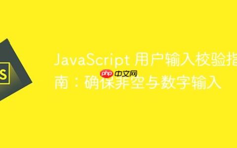 JavaScript 用户输入校验指南：确保非空与数字输入