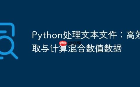 Python处理文本文件：高效提取与计算混合数值数据