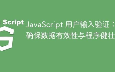JavaScript 用户输入验证：确保数据有效性与程序健壮性
