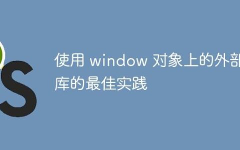 使用 window 对象上的外部库的最佳实践