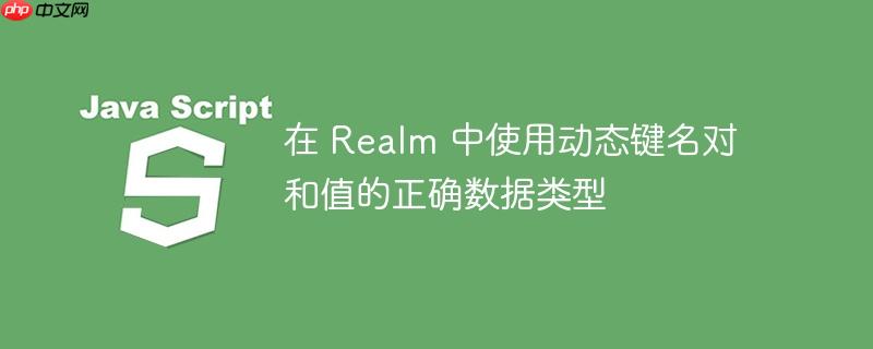 在 realm 中使用动态键名对和值的正确数据类型