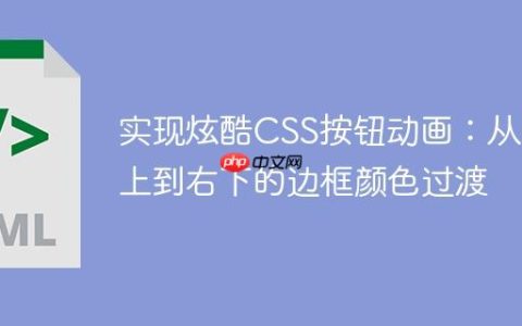 实现炫酷CSS按钮动画：从左上到右下的边框颜色过渡