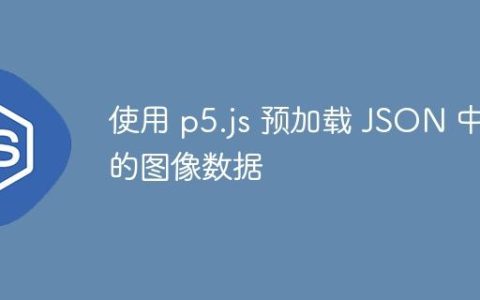 使用 p5.js 预加载 JSON 中的图像数据