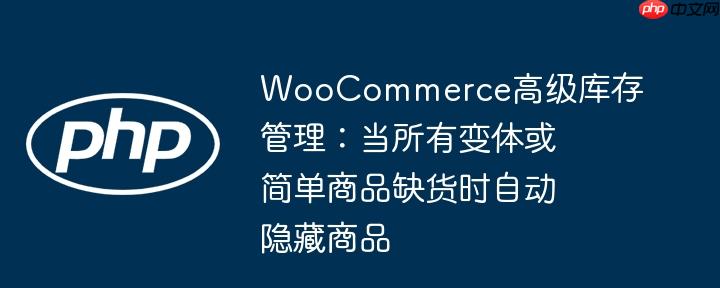 woocommerce高级库存管理：当所有变体或简单商品缺货时自动隐藏商品